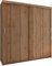 SLIDING WARDROBE 4U Large Wardrobe Closet 2 Doors, Without Mirror Cabinet with Big Shelves & Hanging Rods, Bedroom Armoire Dresser Wardrobe Clothes Organizer (Votan, 203cm)