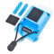 UAYESOK Radio Holder Belt Clip Universal Walkie Talkie Holster for Duty Belt Tactical Police Handheld Radio Pouch Case for Kenwood Motorola Baofeng Quansheng Icom Midland Two Way Radio (Blue)
