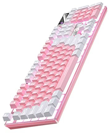 BRIGHTFUFU Clavier Mécanique Filaire Pleine Clavier De Jeu avec Rétroéclairage Rvb Accessoires Informatiques pour Frappe Améliorée