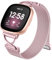 Charlam Metallarmband Kompatibel mit Fitbit Versa 4 Armband, Versa 3 Armbänder für Damen, Magnetisch Verstellbares Edelstahl Ersatzarmband für Fitbit Sense, Sense 2 Armband, RoséGold