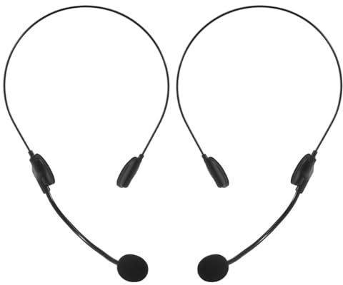 Agwuoetr Fake Rock Star Singer Microphone Headphones for Halloween Up Props 2 Pieces Plastic