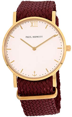 Paul Hewitt Unisex ErwachseneArmbanduhr Analog Quarz Nylon PH-SA-G-Sm-W-19S