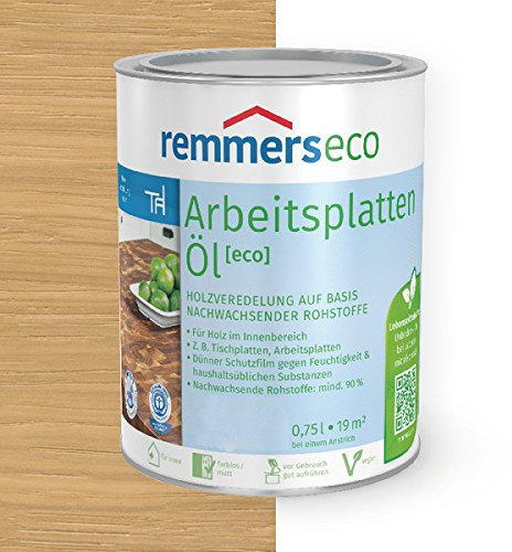 Remmers Arbeitsplatten-Öl [eco] Holzöl Holzveredelung (750 ml, natureffekt)