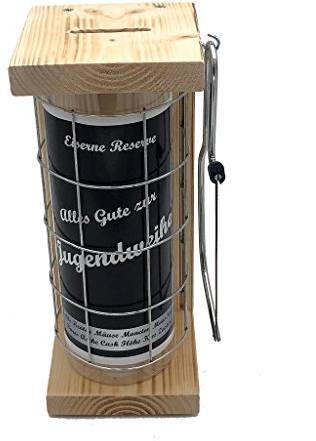 Jugendweihe Geldgeschenk - Eiserne Reserve Spardose incl. Säge Jugendweihe Geschenke Mädchen Jugendweihe Geschenke für Jungen Text: Alles Gute zur Jugendweihe