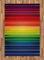 ABAKUHAUS Abstrakt Teppich, Regenbogen-Streifen Neon, Flachgewebe Deko-Teppiche für das Wohn-,Schlaf-, und Essenszimmer, 120 x 180 cm, Rot Blau