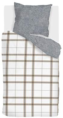 Walra Flanell Bettwäsche Cozy Carre weiß