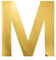 Oblique Unique® Bügelbild Buchstaben A - Z Alphabet ABC Herz & Stern Bügelfolie für DIY Gestaltung Beschriftung von Kleidungsstücken T-Shirt Trikot UVM. Gold - wählbar (Buchstabe M)