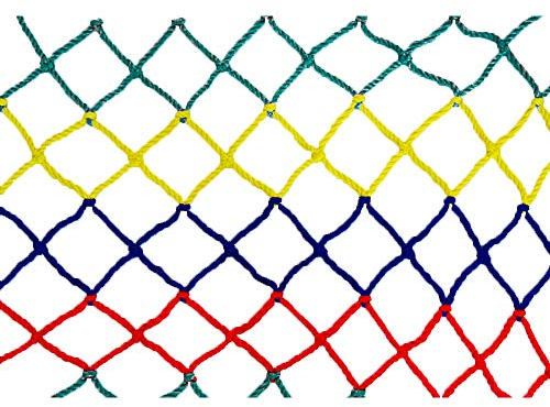 SSCYHT Farbe Kindersicherheitsnetz, Baby Absturzsicherungsnetz, Balkon Patio und Geländer Treppennetz im Freien, bruchsicheres Kindergarten dekorative Zaun Kletterseil, 8mm,10cm,8 * 2M(26 * 7ft)