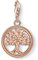 Thomas Sabo - Colgante con Motivos Inspirados en la Espiritualidad y Buena Fortuna, Abalorio con Árbol de la Vida en Color Oro Rosa