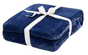 Esprit Mellows Sofadecke blau • weiche Kuscheldecke • Tagesdecke 150x200 cm • Pflegeleichte Couchdecke • 100% Polyester