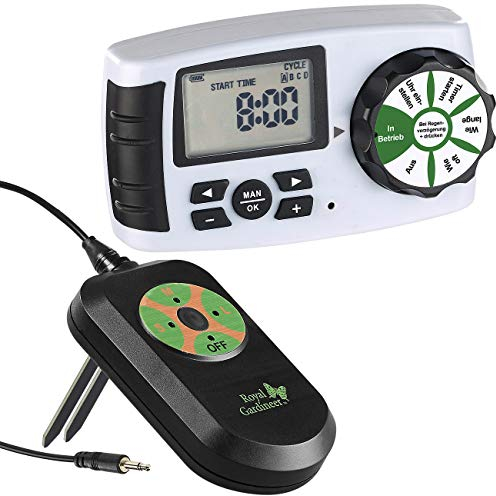 Royal Gardineer Zubehör zu Wasserventile elektrisch: Boden-Feuchtigkeitsmesser und Bewässerungscomputer BWC-400 (Automatische Garten-Bewässerungen, Automatische Wasserhähne Garten, Wasserhahn)