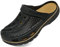 Unisex Mujer Hombre Zuecos de Verano Sandalias de Playa Respirable Zapatos de Jardín Zapatillas de Piscina con Plantilla Ergonómica, Negro Dorado, 36/37 EU (250)