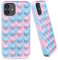 Pop Phone Case iPhone 12/12pro, Silicone Case with Fidget Poppet Hearts, Anti-Anxiety Stress Reliever, Shockproof Bumper (Pink & Blue Hearts)