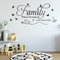 Cuayaes Adesivo da Parete con Scritta in Lingua Inglese “Family Where Life Begins And Love Never Ends Disse” in Vinile Rimovibile per Soggiorno, Camera da Letto, Cucina