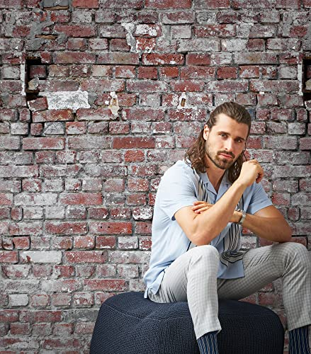 A.S. Création Livingwalls Vliestapete - Tapete Mauer Backsteinoptik industrial in Rot, Grau und Weiß - Wandtapete für verschiedene Räume - Wandbild XXL 159 x 280 cm