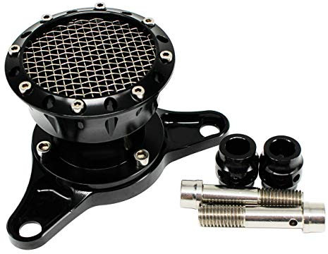 HDBUBALUS Moto Filtro Aria Aspirazione Pulitore Velocity Stack No Core Fit per Harley Sportster Ferro XL883 XL1200 Custom Nero