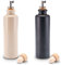 Lifestyle Lover Öl und Essig Set Steinzeug Keramik Spender Falsche Olivenöl Balsamico mit Ausgießer und Naturkorken 200ml (2er Pack Beige und Schwarz Blanko)