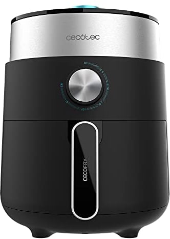 Cecotec Freidora sin Aceite 2,5 L de Aire Caliente Cecofry Essential Rapid Dark. 1200 W, Dietética, Control Manual, Tecnología PerfectCook, Tiempo y Temperatura Regulable, Base Antideslizante