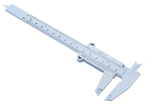 PATIKIL 150mm 6 Vernier Calibro, Plastica Misura Calibro per Fuori Interno Profondità, Blu