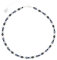 Feliss Handmade: Ketten aus Perlen, Halskette Damen. Statement Kette 45 cm lang. Choker Halsband, aesthetic Necklace Schmuck. Beads Perlenkette für Frauen in bunt mit Keramikperlen (Evening Blue)