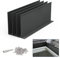 Pearwow Gutter Valley Spritzschutz, Aluminium-Regenumsteller, Dachrinne, Spritzschutz für Tal, Ecke oder gerade, je 25,4 cm (4 Stück), Schwarz