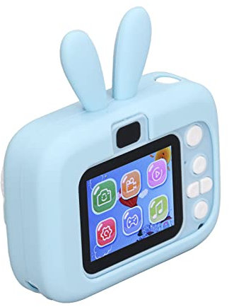 Appareil Photo pour Enfants, Jouet de Caméra Vidéo 1080P Écran Couleur de 2,0 Pouces Minuterie 5s Rechargeable par USB avec Carte Mémoire 32G pour Jouer (Argent)