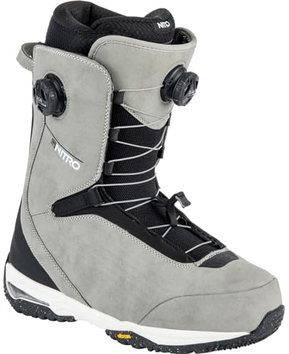 Nitro Herren Chase Dual Boa, All Mountain Freeride Freestyle Premium Boot Snowboardboot, Stone, MP 28.5 // EU 43 1/3 // US 10,5