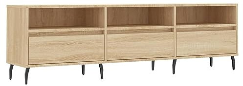 vidaXL Mobile Porta TV Rovere Sonoma 150x30x44,5 cm Legno Multistrato, Supporto TV, Mobile HiFi, consolle TV, credenza TV