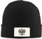 Beanie Mütze Polnischer Adler Polska Schwarz Wintermütze Klassisches Strickmütze Warm Cuffed Hats Für Laufen Fischen Radfahren