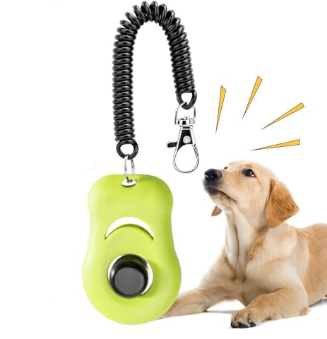 DONGKER Hunde Clicker, 1 Stück Hundeklicker, Klicker Klickertraining mit Großem Knopf und Handschlaufe für Katzen, Hunde, Pferde