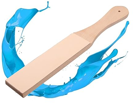 Veemoon Schleifstein Zum Messerschärfen Aus Buchenholz Mit Lederriemen Für Rasiermesser Und Küchenmesser Zum Schleifen Und Polieren