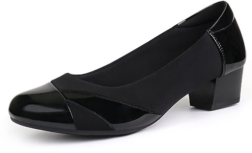 Ortho+rest Hallux Valgus Pumps Damen Low Heel OrthopäDische Slip Auf Loafers(38,Schwarz)