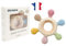 Anneau de dentition en silicone pour bébé France soulage la douleur| jouet sans BPA | convient aux enfants agés 3 à 6 mois | jouets d'éveil refrigerant|cadeau bébé pour naissance| fille,garçon,enfant