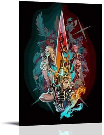 REOTTO Xenoblade Chronicles 2 Poster Dekorative Malerei Leinwand Wandkunst Wohnzimmer Poster Schlafzimmer Malerei,Wandkunst Bilddruck Moderne Familienzimmer Dekor 12x18inch(30x45cm)