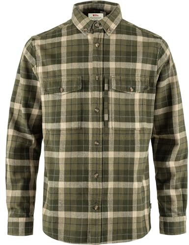 Fjällräven Herren Värmland Heavy Flannel Shirt, Green/Deep Forest, M