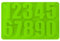 Silikon Zahlen Silikonform Set Schokoladenformen Backform Silikonform Zahlen 0-9 Backformen Set Grün für Schokolade Süßigkeiten Fondant