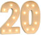 Lot de 20 grands chiffres lumineux de 70 cm pour décoration, panneau lumineux en mosaïque à DEL pour chapiteau, panneau de mousse prédécoupé pour anniversaire, Nouvel An, anniversaire de mariage