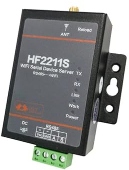 QTAZMJPB HF2211S Kleiner industrieller serieller Modbus-RS485-zu-WiFi-Konverter, TCP/IP-Telnet-Modbus-2M-Flash-serieller Server