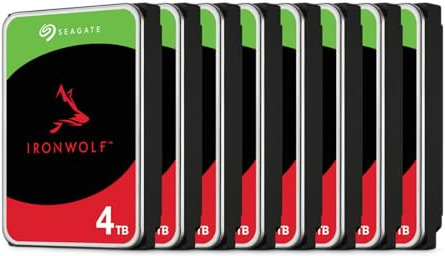 Seagate IronWolf ST4000VN006 - Disco rigido interno da 4 TB, NAS HDD, 3,5 pollici, 5400 giri/min, CMR, 256 MB di cache, SATA 6 GB/s, argento, con 3 anni di servizio Rescue FFP, numero modello: