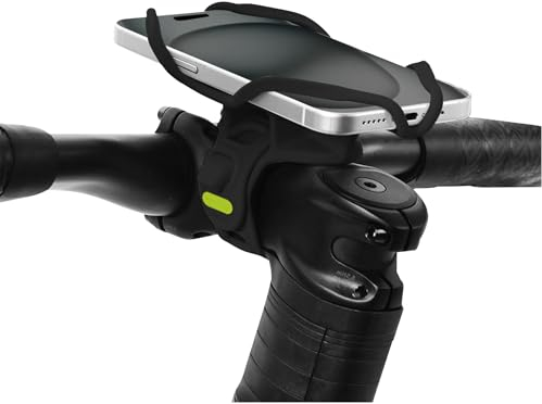 BONE Bike Tie 5 Pro Bike Phone Mount Bicycle Phone Holder for Stem Mounting 4.7-7.2 iPhone 15/Pro/Pro Max, Ultra Light Phone Mount for Bike Motorcycle, Designed for Road Bicycle - Schwarz