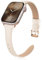 Tuocal Correa de piel auténtica compatible con Apple Watch de 38 mm, 40 mm, 41 mm, 42 mm (serie 10) para mujeres y hombres, correas de cuero estrechas delgadas y elegantes compatibles con Apple Watch
