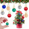 100 Stück Mini Weihnachtskugeln Set, Kugeln Weihnachten Glitzer, Baumkugeln Bunt Mit Faden Goldene, Perlen Weihnachten, Kleine Weihnachtskugeln für Weihnachtsbaum 1.6cm Ø (Bunt-100 Pcs)