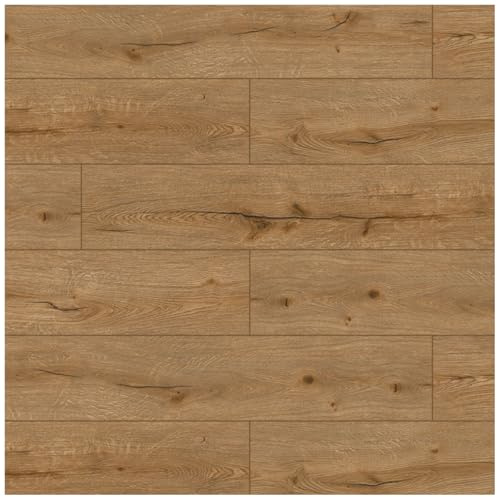 Vinylboden Klicksystem mit Trittschalldämmung Holzoptik - Rigid SPC Hartvinyl - Schwimmende Verlegung - 150 x 22,8 x 0,6 cm - 1,71 m² - 5 Dielen