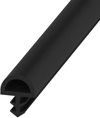 Junta para puerta, estanqueidad para puertas de habitaciones contra corrientes de aire, junta de aislamiento acústico para puertas Fenste (negro, 8 x 5 mm, 10 m)