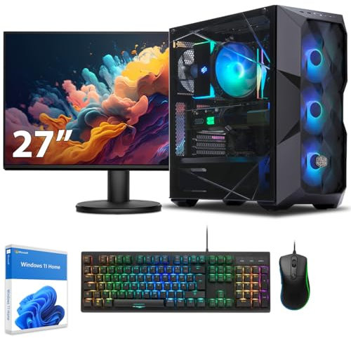 Sedatech Pack PC Gaming Advanced ATX Premium • AMD Ryzen 7 9800X3D • RTX4060 • 32Gb DDR5 • 2Tb SSD M.2 • Windows 11 • Monitor 27''
