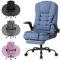 Gaming Stuhl, Atmungsaktiver Bürostuhl aus Stoff PC-Stuhl, Ergonomischer Arbeitsstuhl mit hochklappbarer Armlehne, 360°Drehbarer Höhenverstellbarer Sessel Schreibtischstuhl mit Fußstütze, Blau