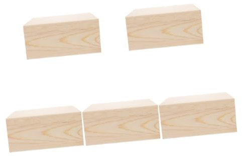 ERINGOGO Scatola Da 5 Pezzi Scatola Portaoggetti Quadrata in Legno Titolare Scatole Di Immagazzinaggio Cestino Cassetto Carta Chiaro Copertina Coperchio Custodia Porta Giocattoli Di Legno