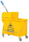 Reldor 20L Mop Bucket with Wringer, Cleaning Trolley with Metal Handle & Mop Holder, Heavy Duty Plastic Mop Bucket, Floor Cleaning Cart for Household and Commercial Use, Yellow