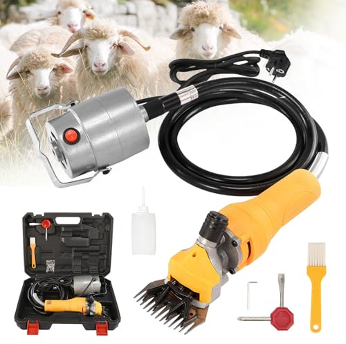 Esquiladora De Ovejas, 1000W Esquiladora Profesional De Ovejas Con Motor De Alta Potencia Y Cable De AlimentacióN 5m Esquiladora EléCtrica De Ovejas 13 Dientes 2400 Rpm Para Ovejas Cabras Y Alpacas