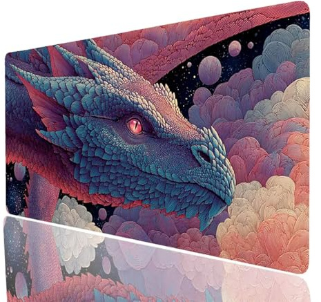 Dragon Tapis de Souris Abstrait Imperméable Tapis de Souris XXL 700x300x3mm, Gaming Mouse Pad Améliorer la Précision et la Vitesse, Mouse Pad pour Bureau Gamer Clavier sans Fil Pc Portable Model-5352